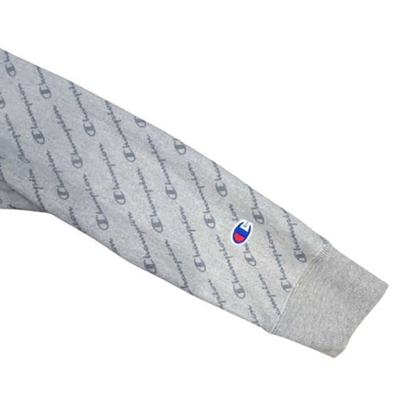 Champion Reverse Weave All Over Spell Out Crew Sweatshirt Size L - Picture 3 of 8